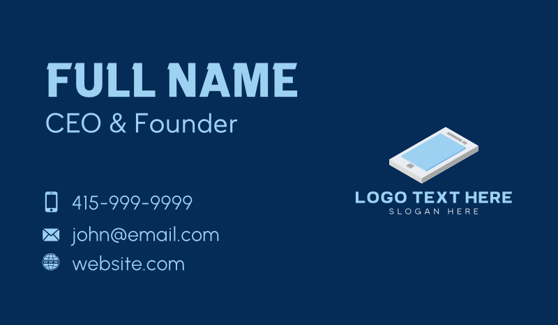 3D Mobile Phone Business Card